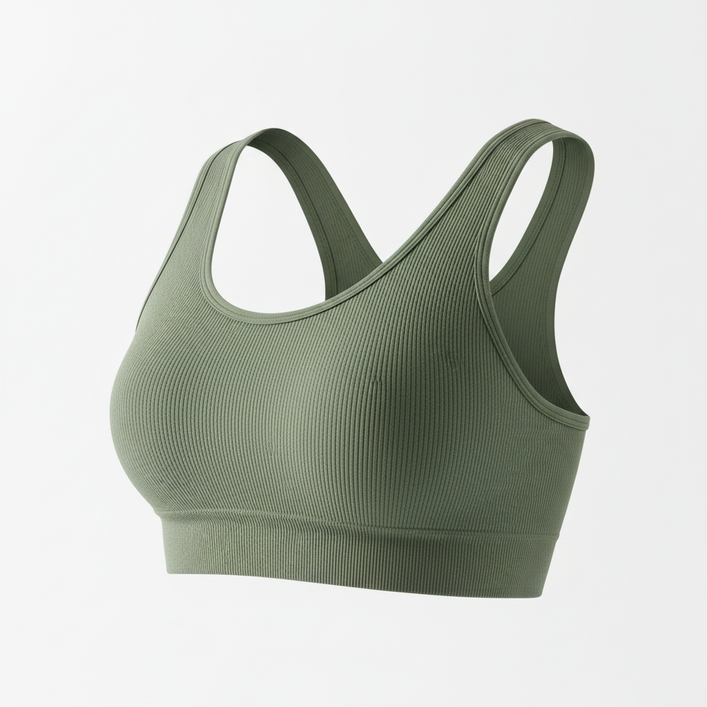 Brassière Côtelée Sans Coutures