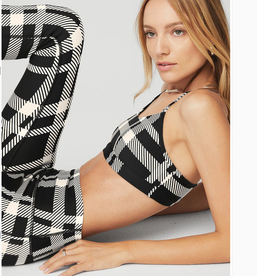 Ensemble Legging + Soutien-gorge Airlift Carreaux – Femme