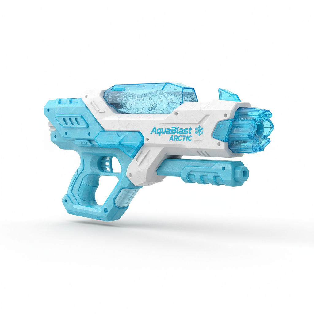 AquaBlast Arctic pistolet à eau blanc et bleu glace